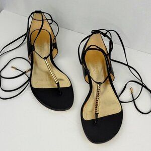 Marc Fisher Extra3 Lace Up Flat Sandals Size 8